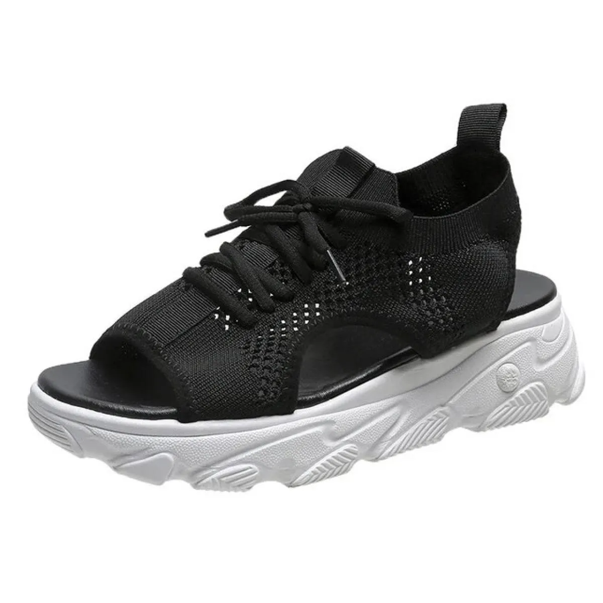 2023 Donne di Estate Sandali Maglia Scarpe Casual Bianco Con La Suola Spessa Lace Up Sandali Open Toe Scarpe da Spiaggia per Le
