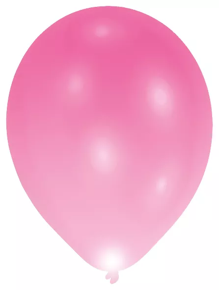 5 palloncini a LED rosa 27cm