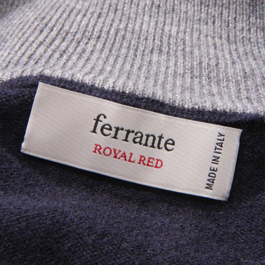 7521AS maglione uomo FERRANTE ROYAL RED man wool sweater blue
