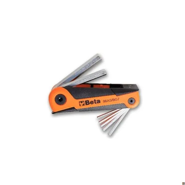 96AS/BG7 - SERIE DI 7 CHIAVI ESAGONALE PIEGATE CROMATE - BETA UTENSILI 000960747