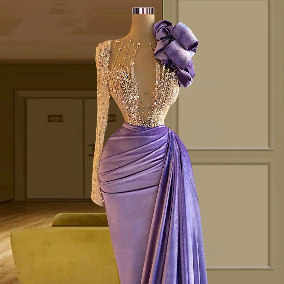 Abiti da sera eleganti viola 2022 Abiti da sera eleganti da donna 2022 Abiti da sera