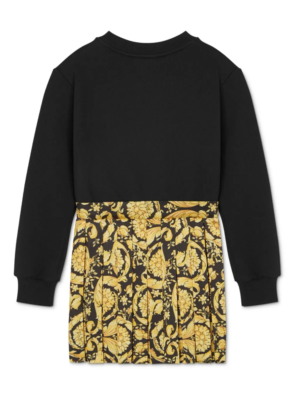 Abito con stampa barocca per bambina Versace Kids multicolor con girocollo