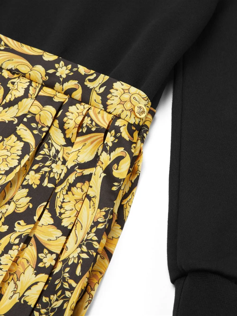 Abito con stampa barocca per bambina Versace Kids multicolor con girocollo