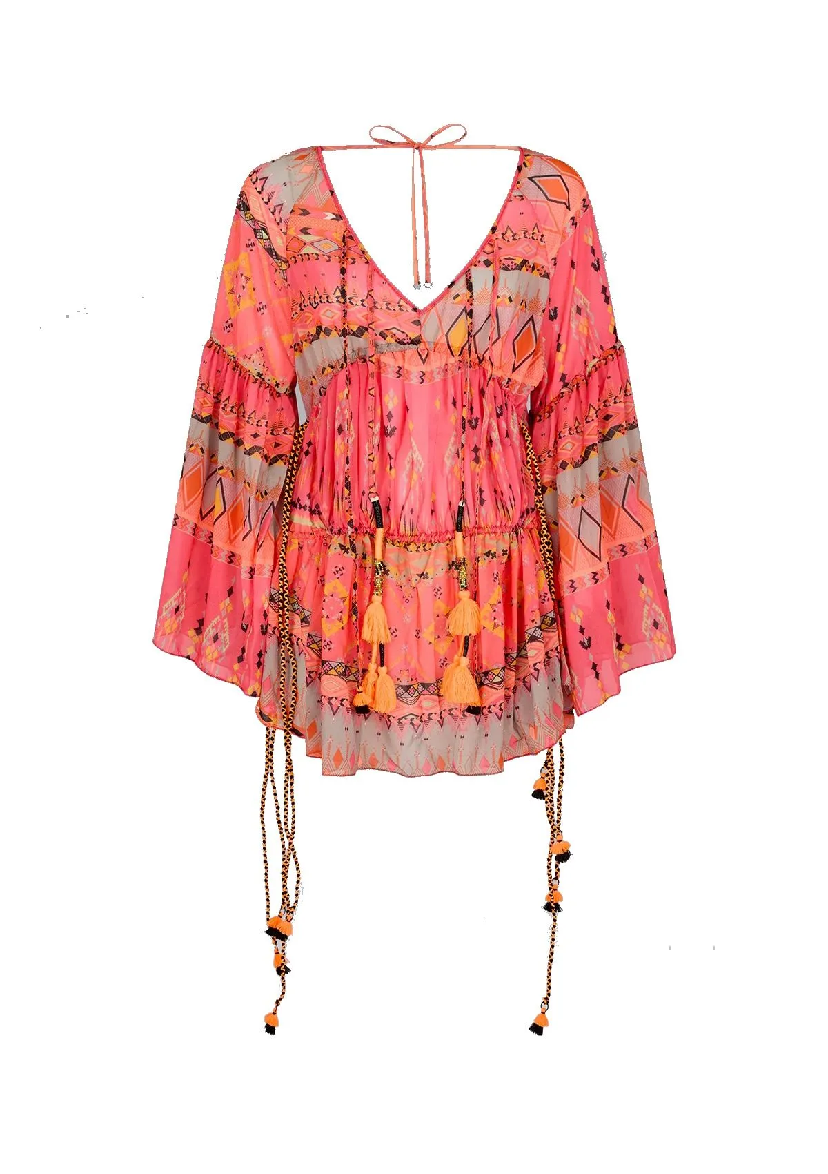 ABITO CORTO IN CHIFFON STAMPATO