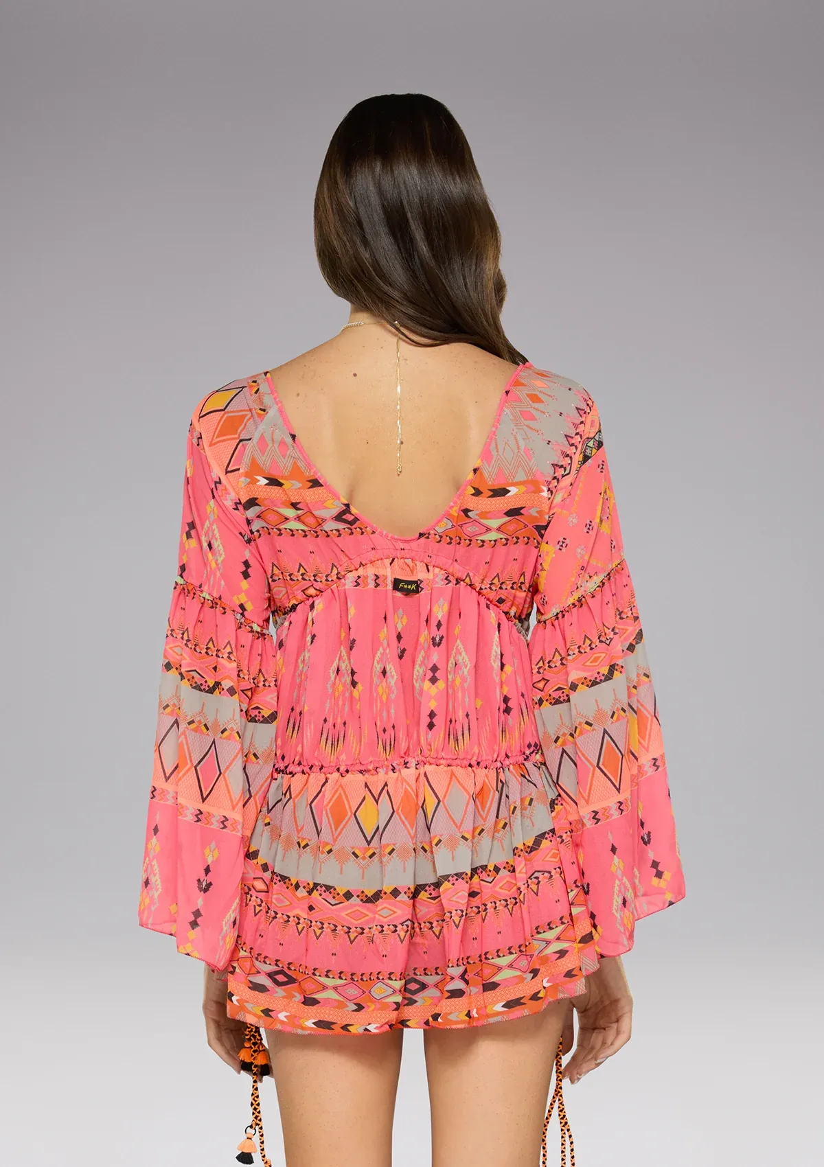 ABITO CORTO IN CHIFFON STAMPATO
