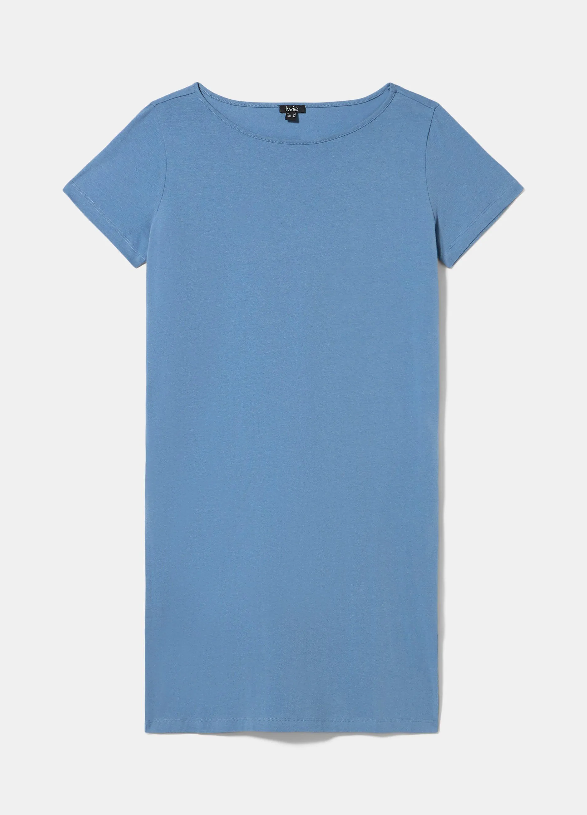 Abito corto in jersey di cotone stretch donna