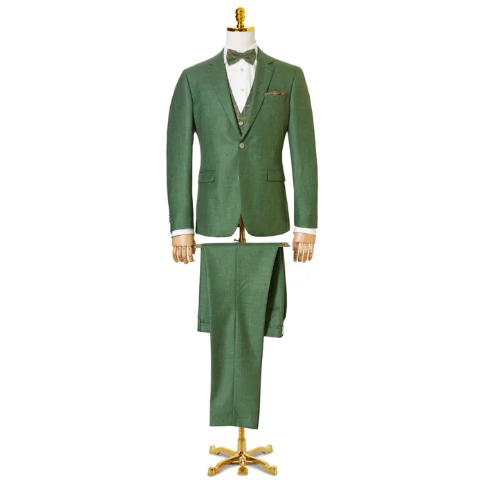 Abito da sposa Henk ter Horst in misto con gilet a quadri Verde