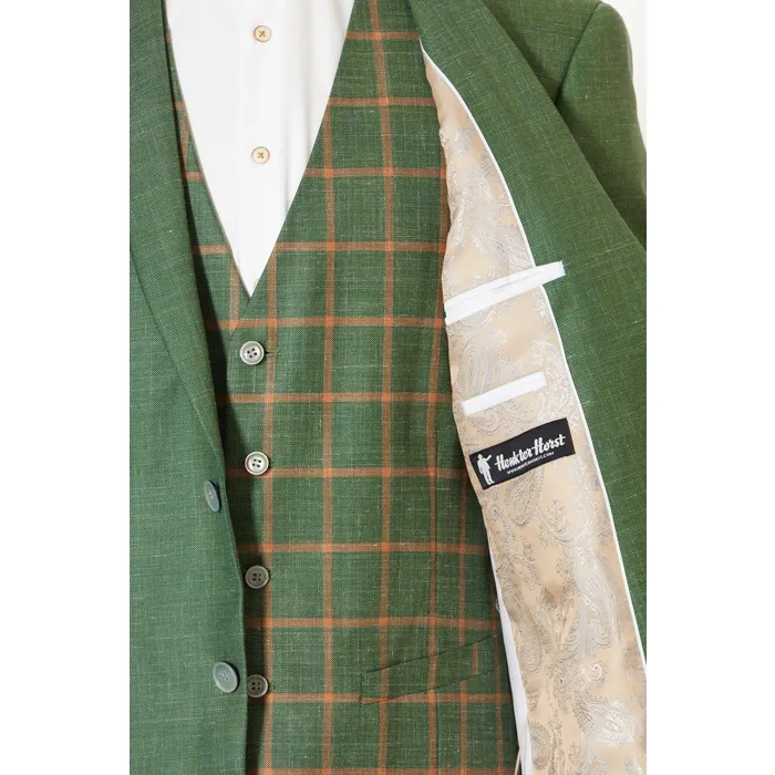 Abito da sposa Henk ter Horst in misto con gilet a quadri Verde
