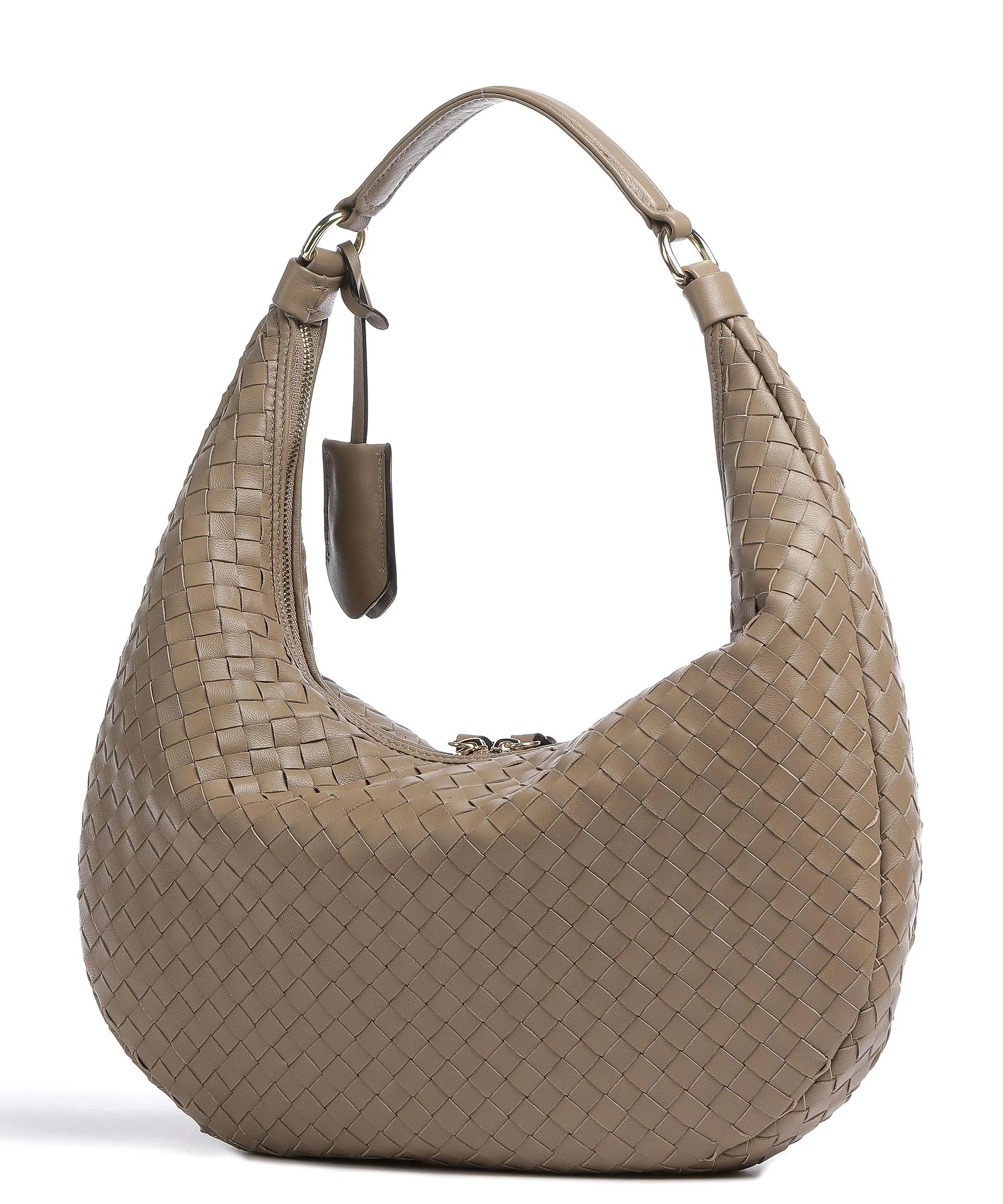  Abro Piuma Nana Borsa hobo cuoio di agnello marrone chiaro  