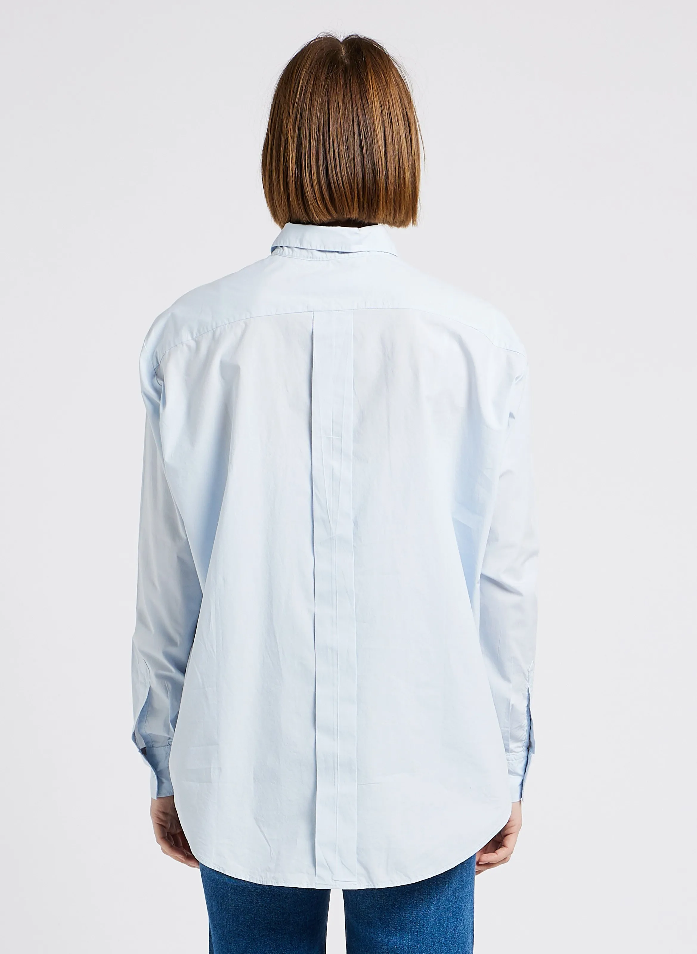  ACQUAVERDE   Camicia ampia con collo classico in cotone | Blu