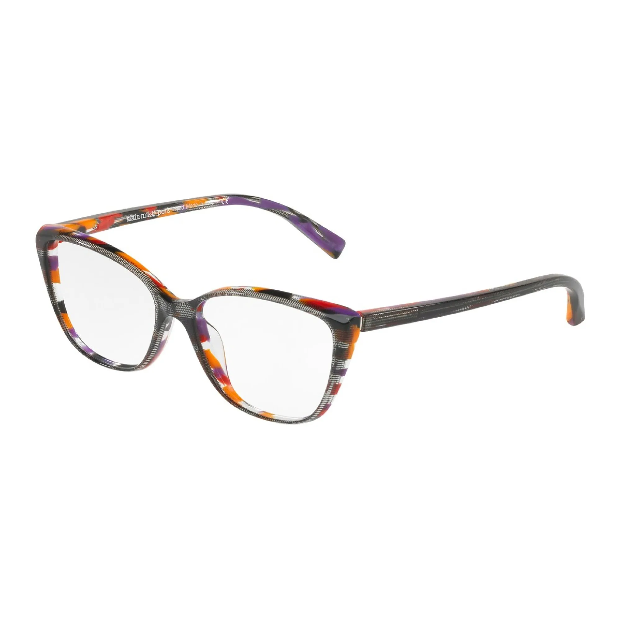  Alain Mikli A0 3082 - 001 Top Nero Multicolore | Occhiale Da Vista Donna 