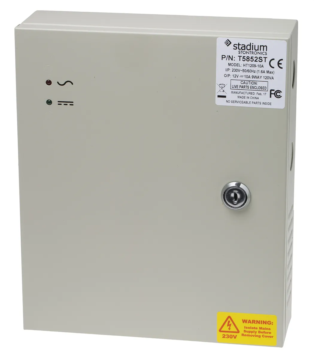 Alimentatore switching RS PRO, 120W, ingresso 100 → 240V ca, uscita 12V cc, 10A, 9 uscite