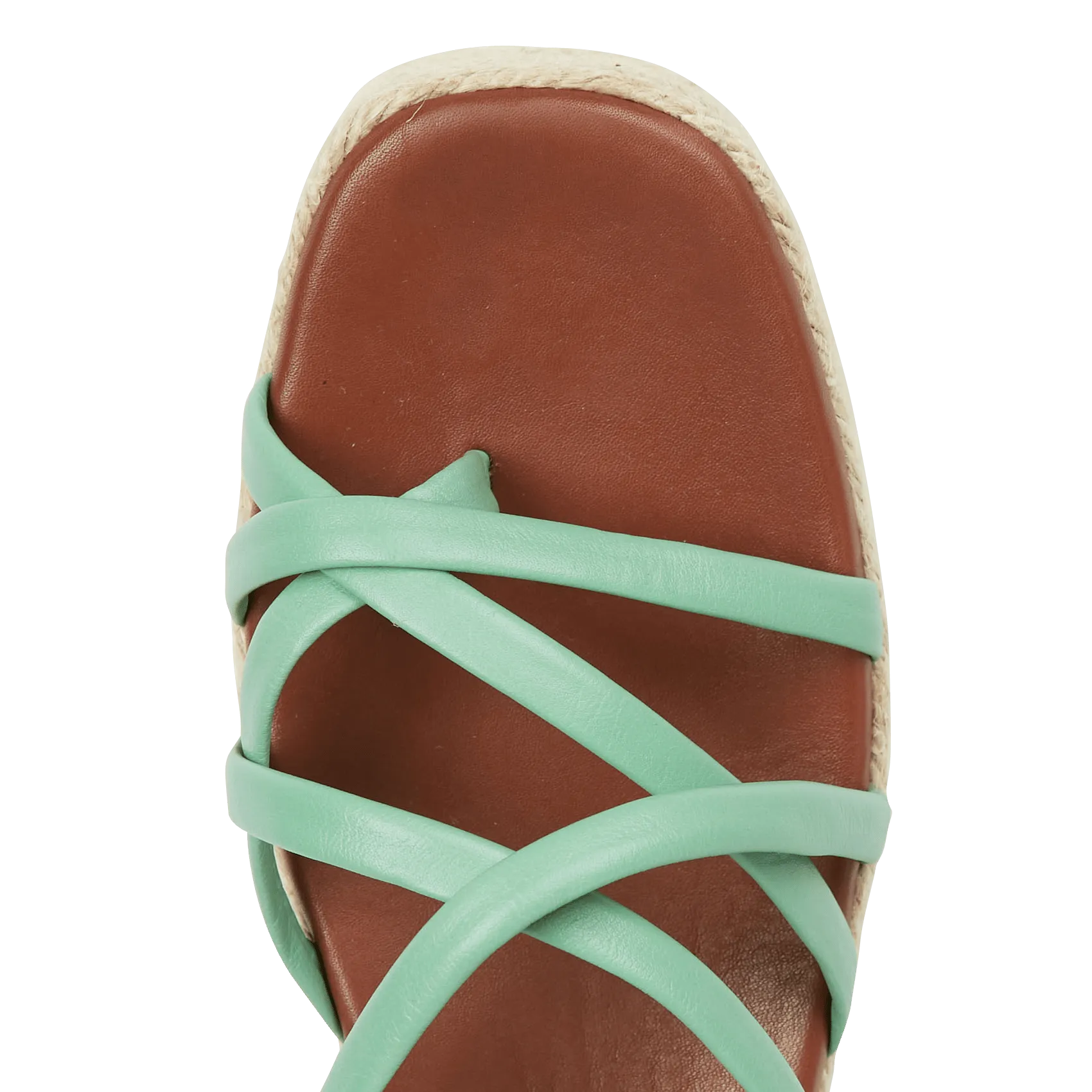  ALOHAS   PAW-PAW - Sandali in pelle con zeppa | Verde