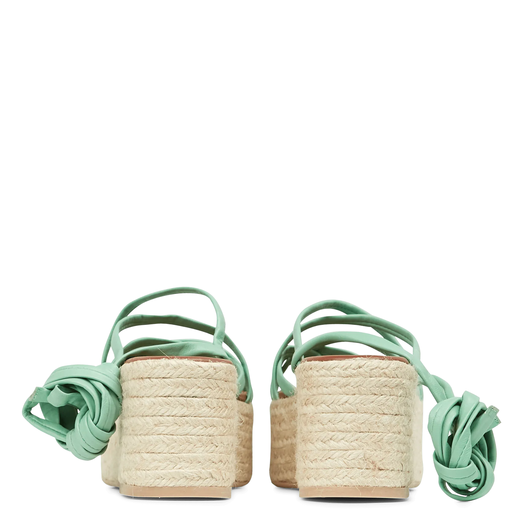  ALOHAS   PAW-PAW - Sandali in pelle con zeppa | Verde