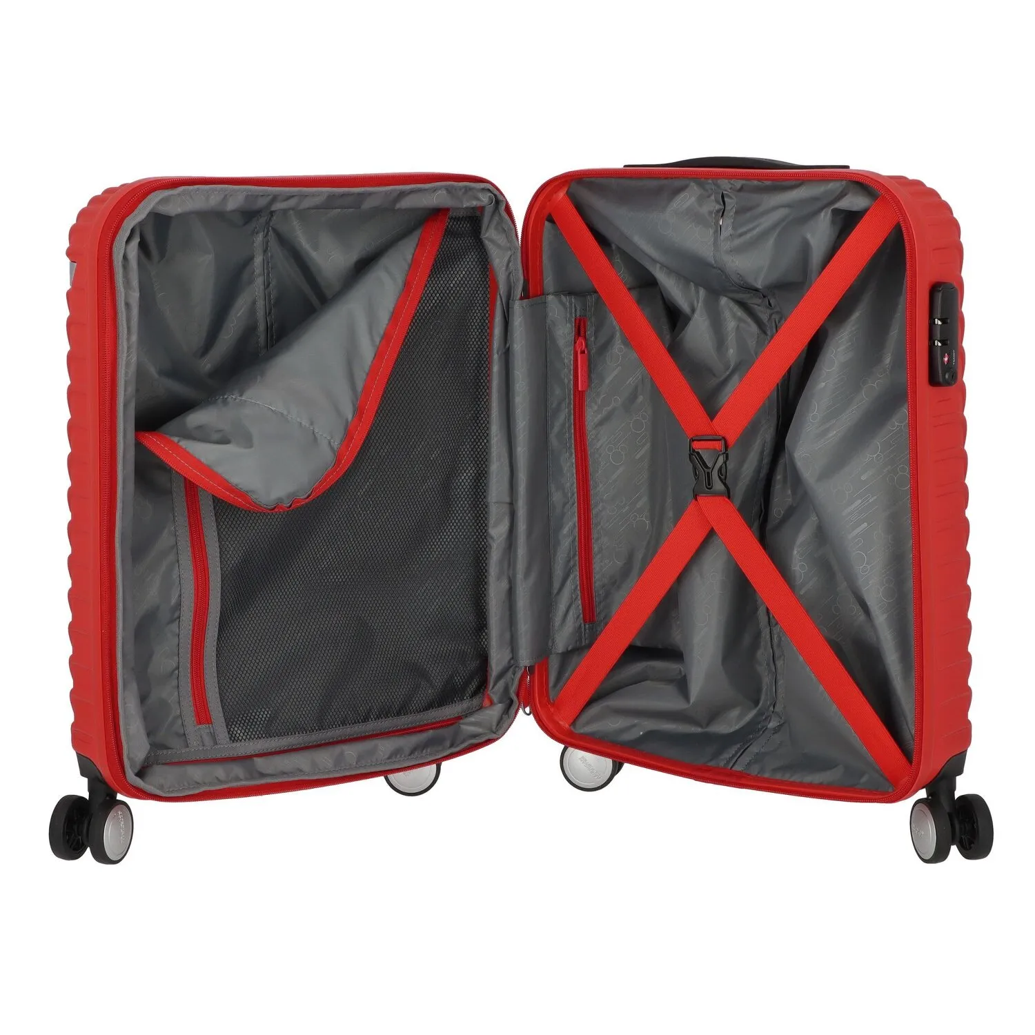 American Tourister Mickey Clouds 4 ruote Carrello della cabina 55 cm con piega di espansione