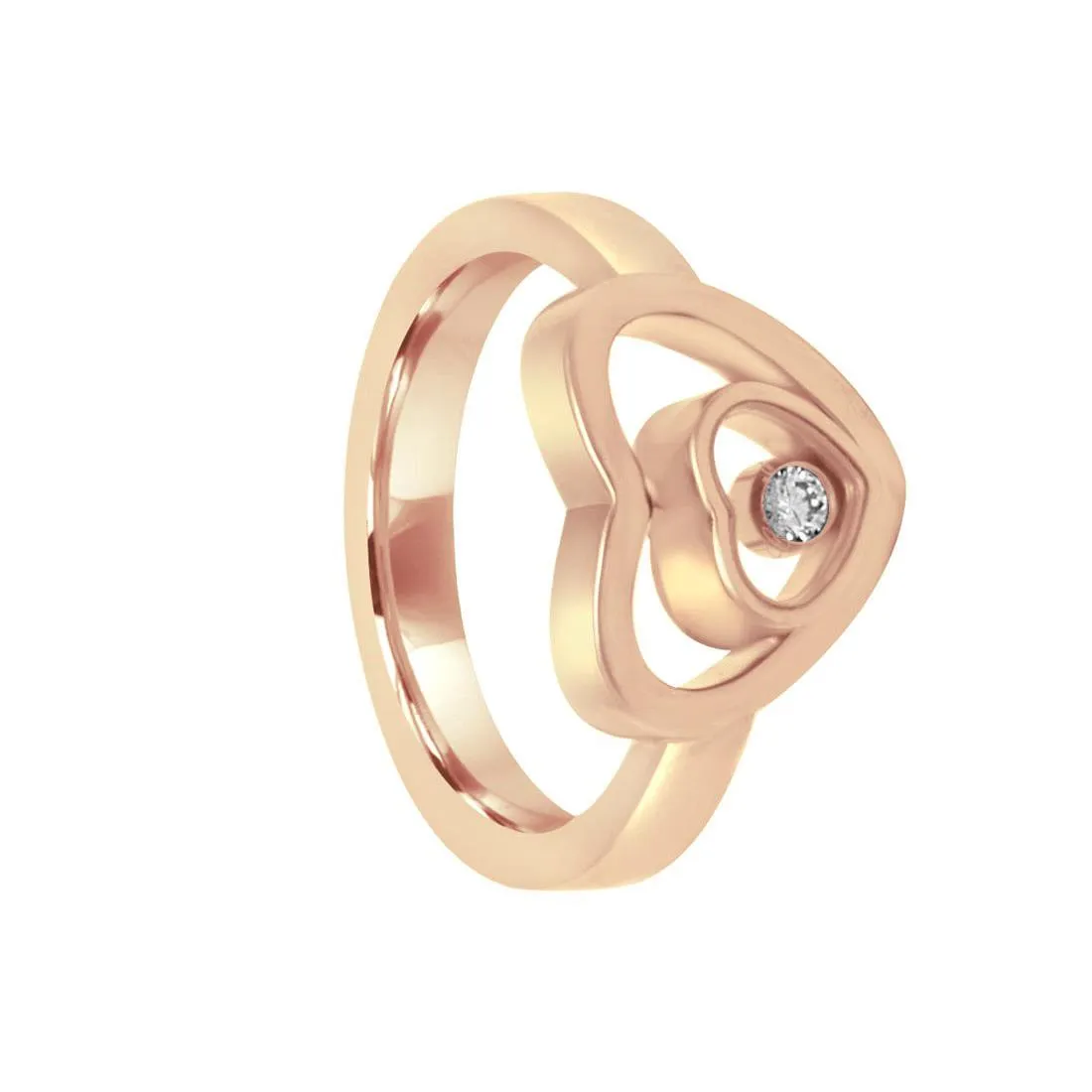 Anello Chopard in oro rosa con diamante