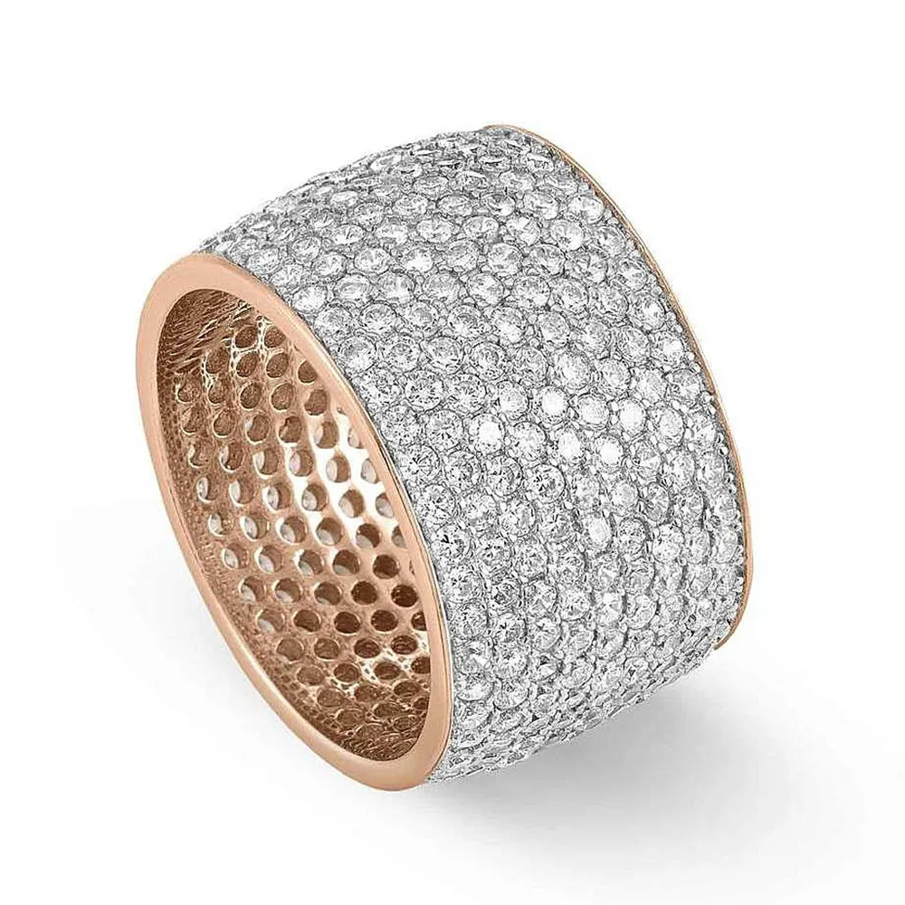 Anello Donna Argento Rose Emozioni Pietre Bianche Misura 13 Nomination