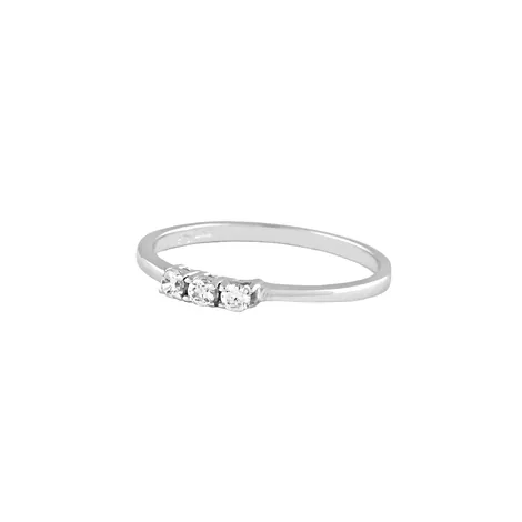  Anello donna trilogy in oro bianco 18kt e zirconi
