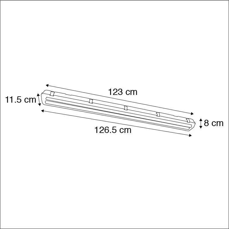 Apparecchio fluorescente con LED 14W 4200 lm 4000K IP65 - Base