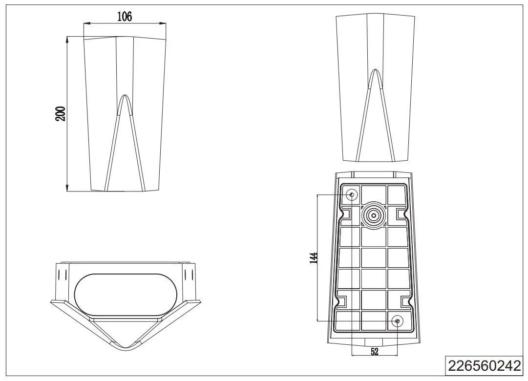 Applique Led Da Esterno Tay IP65 Antracite Doppia Luce Trio Lighting