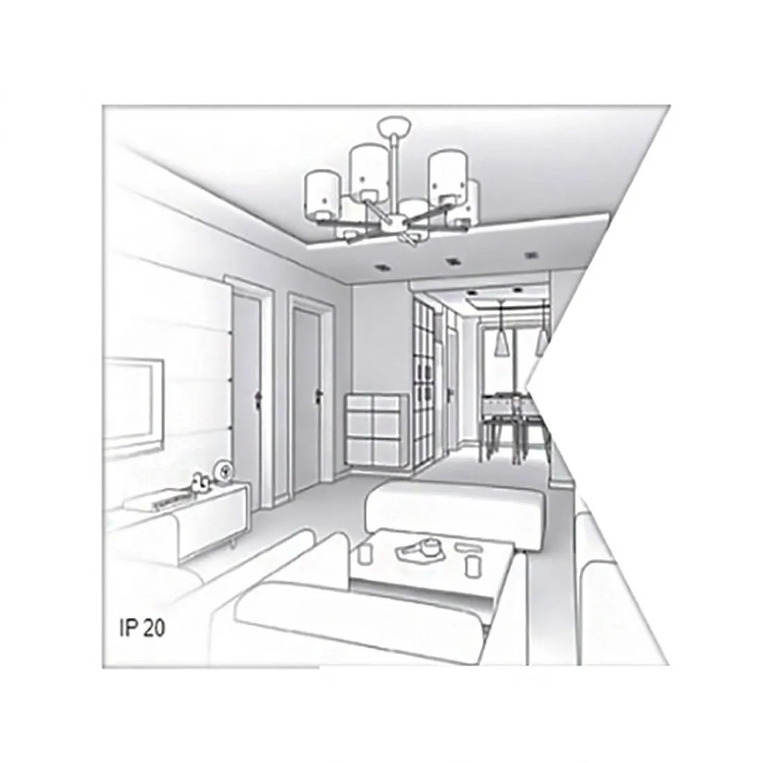 Applique moderno Illuminando STONE AP P GX53 LED parete soffitto metallo acrilico