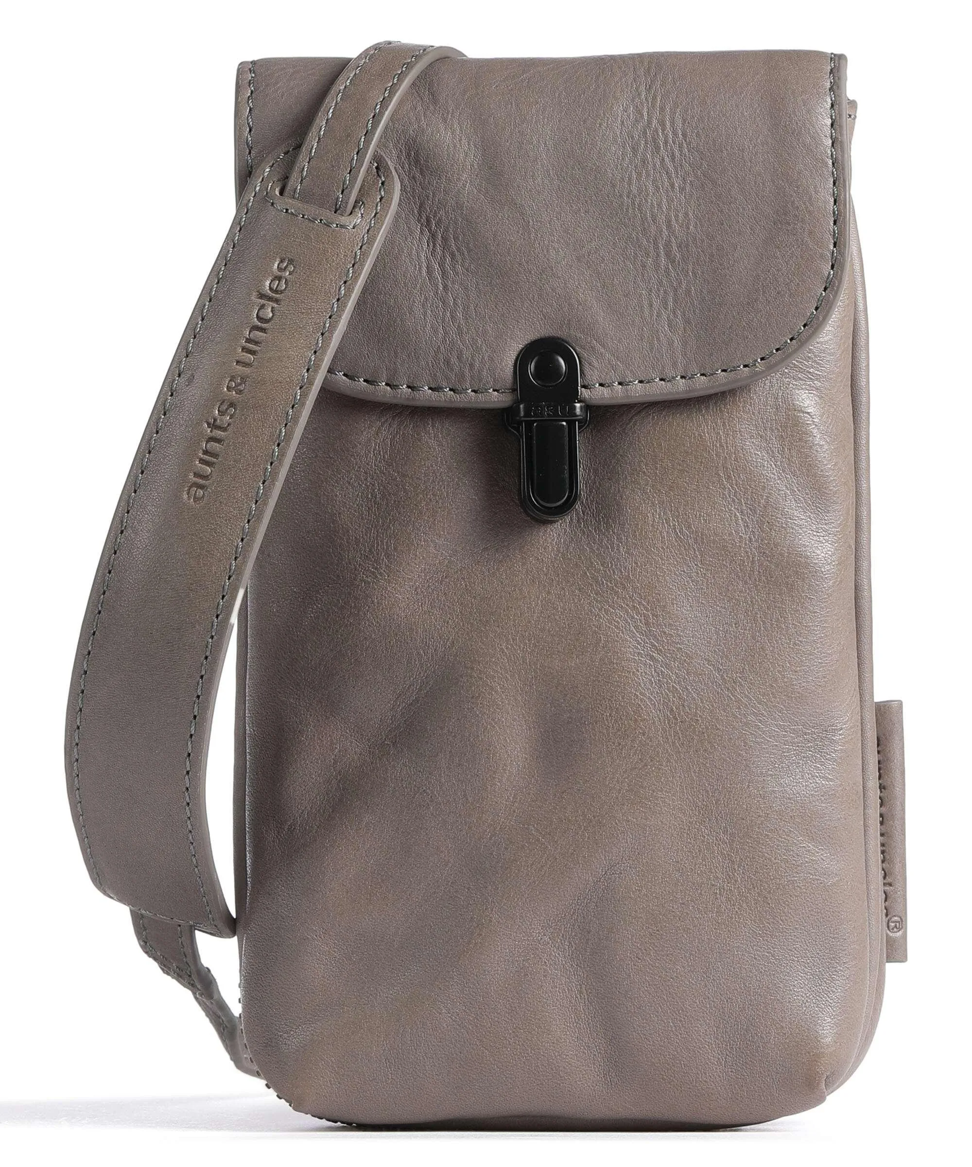  Aunts & Uncles Grandma's Luxury Club Mrs. Lemon Twist Borsetta porta cellulare pelle a grana fine taupe  