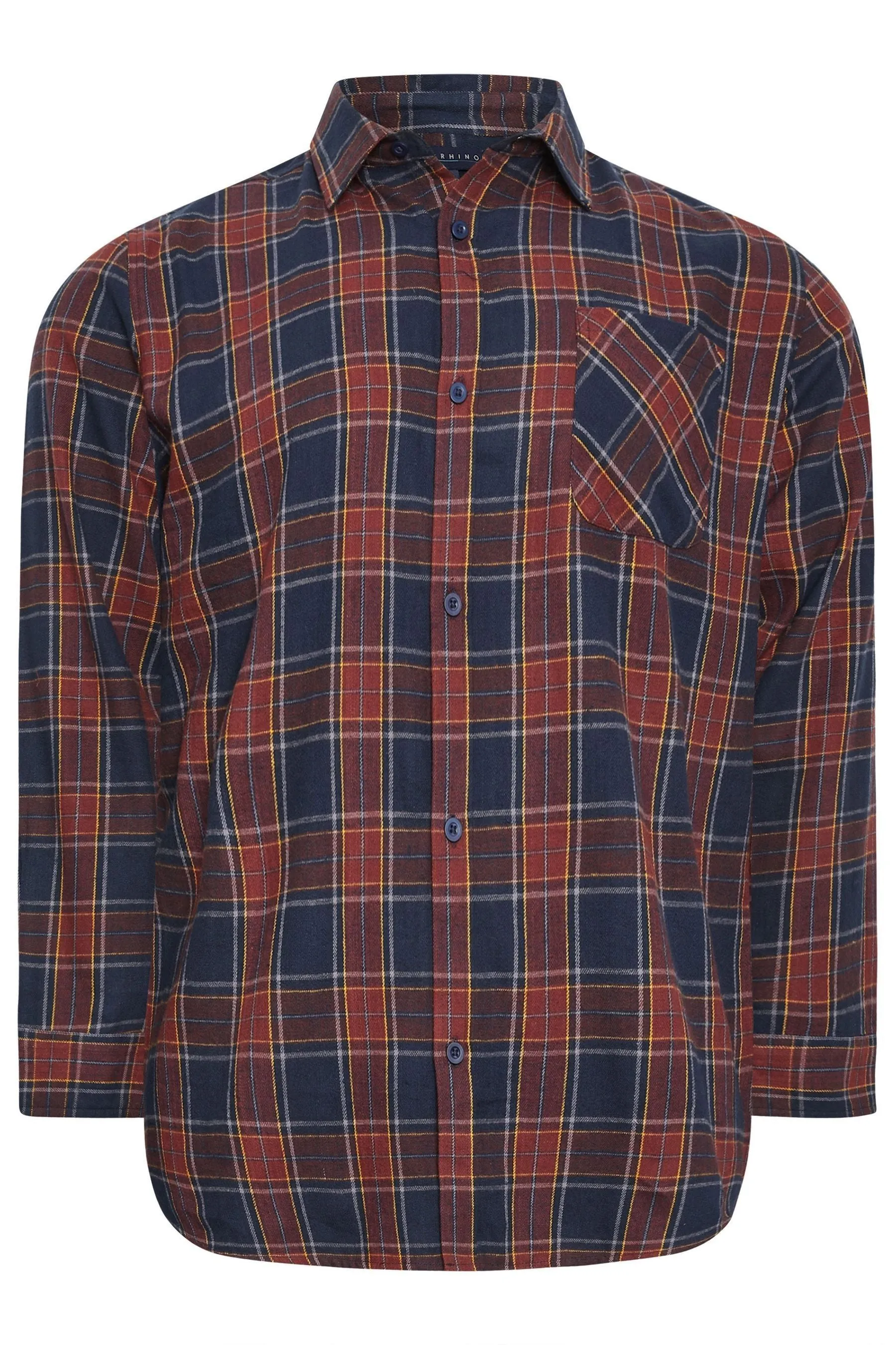 BadRhino - Big &Tall - Camicia con A quadri spazzolata