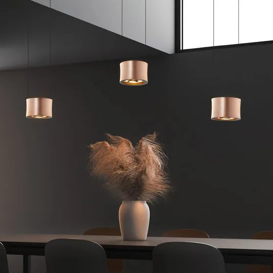 BANKAMP Impulse LED a sospensione 3 luci oro rosé