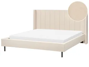 Bed Boucle VILLETTE 180 x 200 cm (EU Super King) Beige
