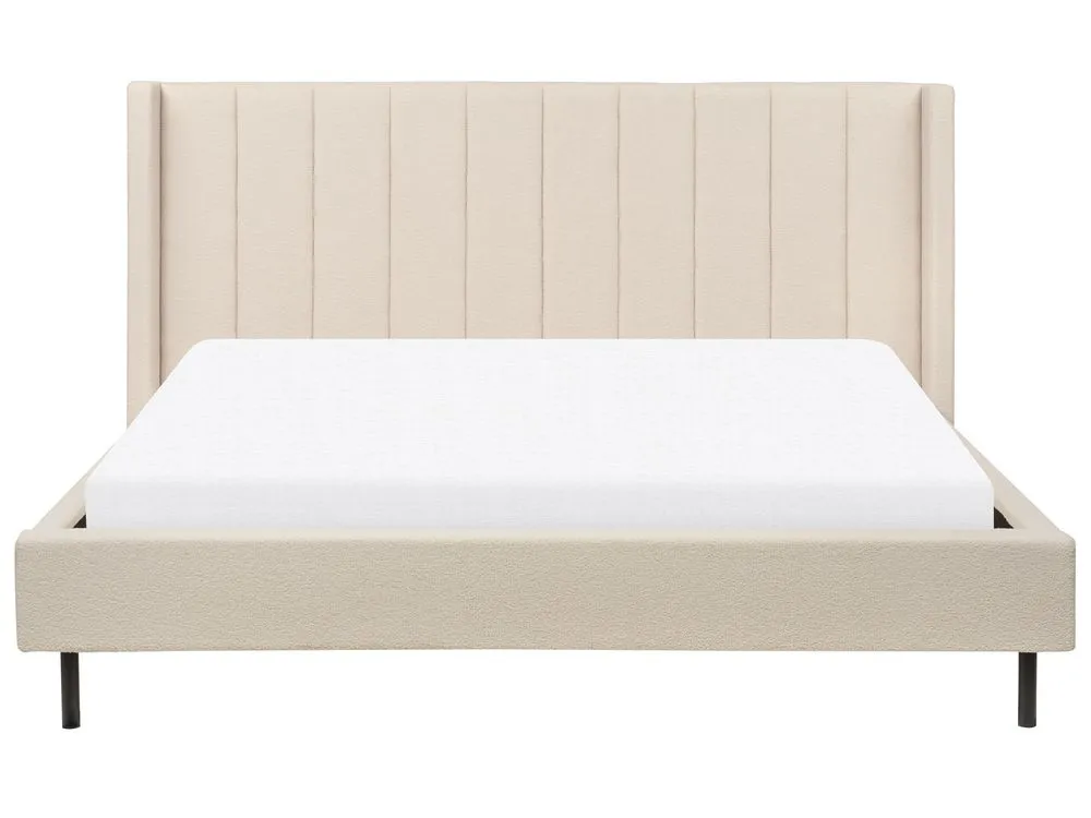 Bed Boucle VILLETTE 180 x 200 cm (EU Super King) Beige