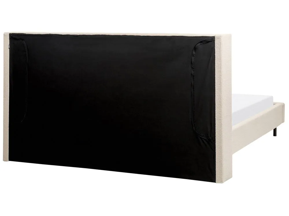 Bed Boucle VILLETTE 180 x 200 cm (EU Super King) Beige