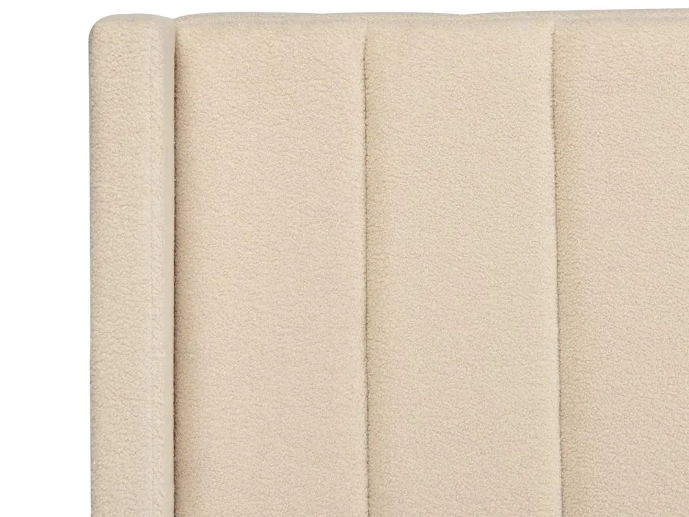 Bed Boucle VILLETTE 180 x 200 cm (EU Super King) Beige