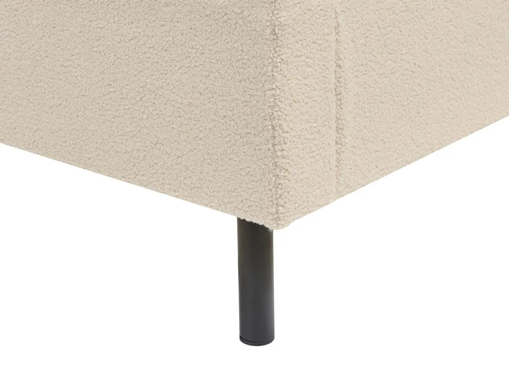 Bed Boucle VILLETTE 180 x 200 cm (EU Super King) Beige