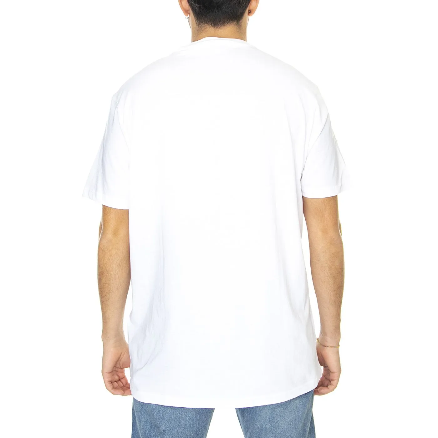 Ben Sherman Printed Chest Stripe Tee White - Maglietta Girocollo Uomo Bianca    
