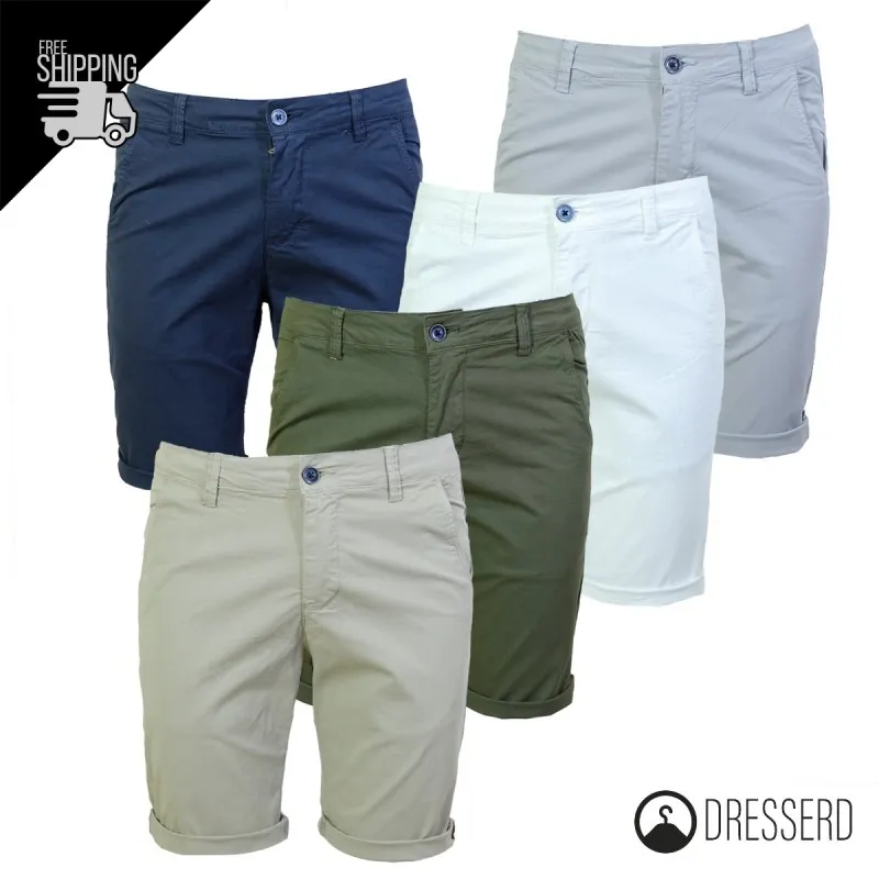 Bermuda Uomo Dresserd Pantaloncino Corto in Cotone Tasca America Pantalone Corto