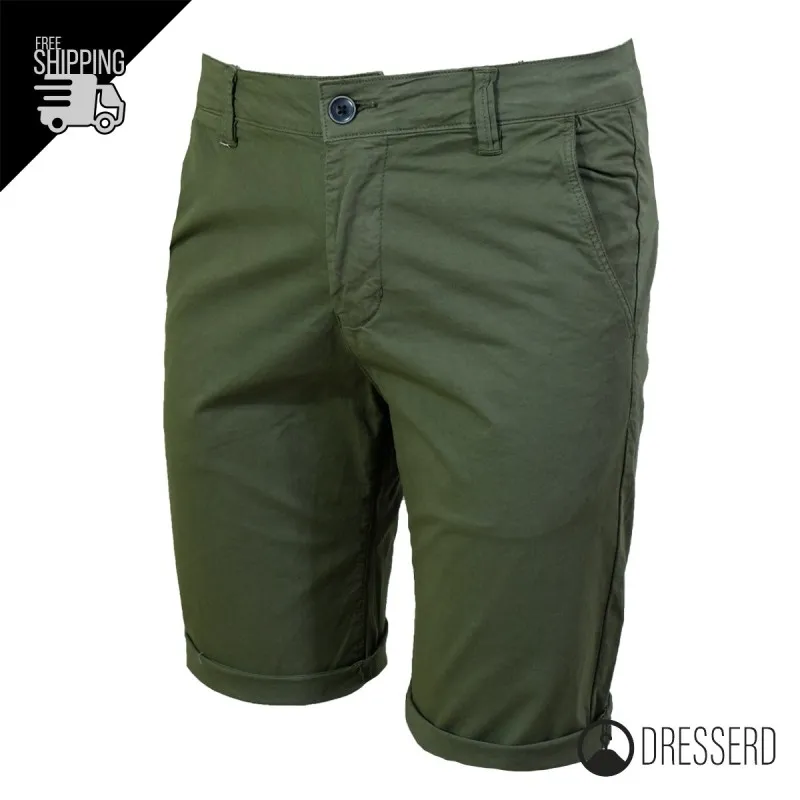 Bermuda Uomo Dresserd Pantaloncino Corto in Cotone Tasca America Pantalone Corto