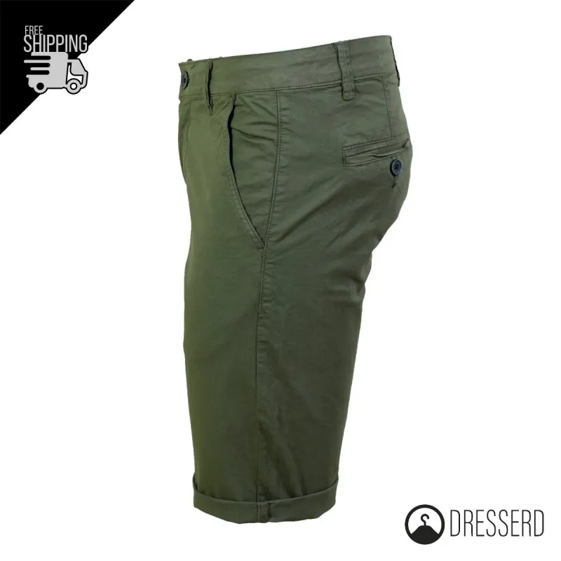 Bermuda Uomo Dresserd Pantaloncino Corto in Cotone Tasca America Pantalone Corto