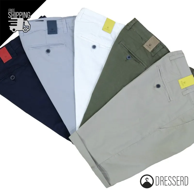 Bermuda Uomo Dresserd Pantaloncino Corto in Cotone Tasca America Pantalone Corto