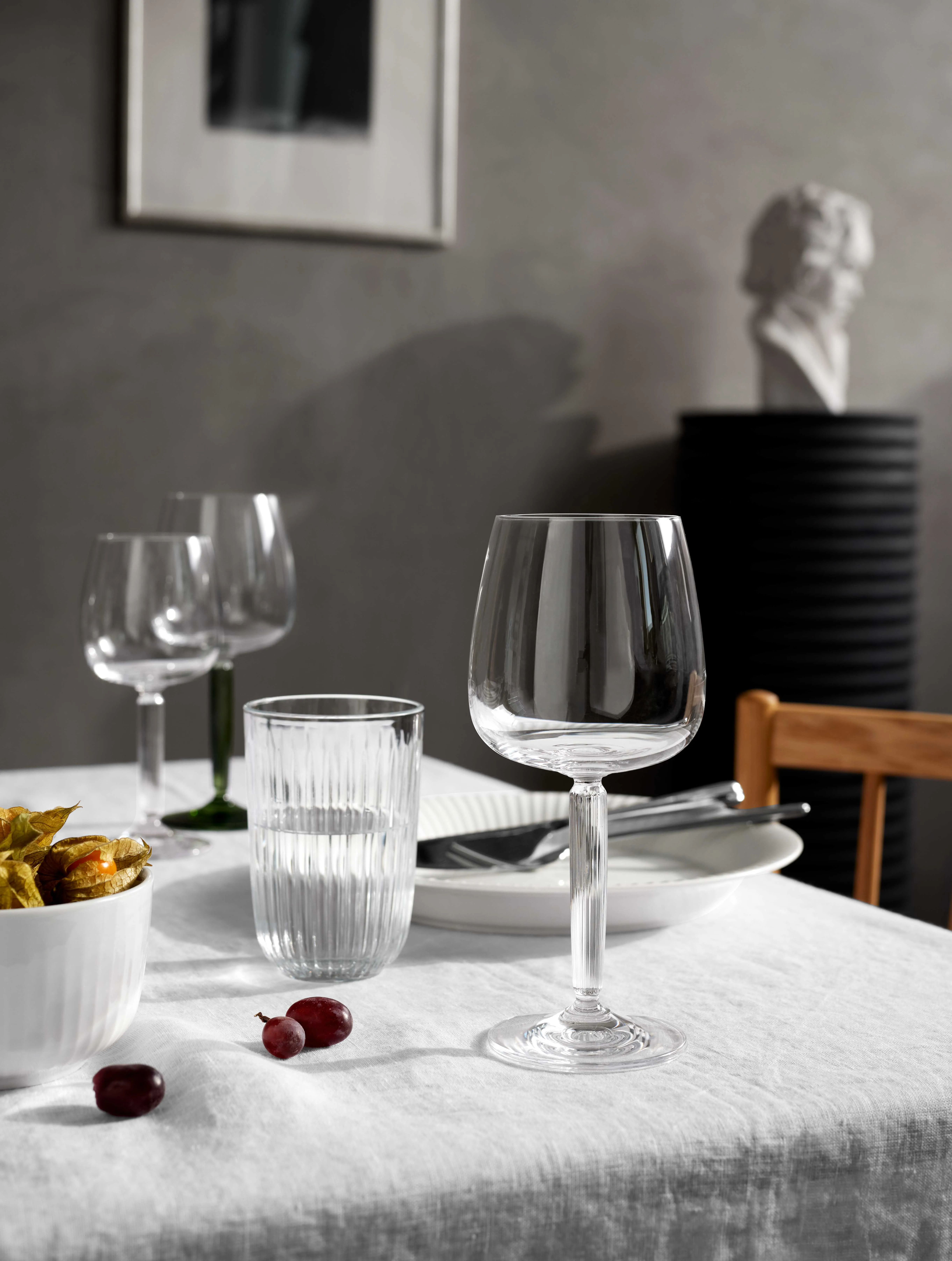 Bicchiere per acqua Hammershøi 37 cl, confezione da 4.k3{font-size:18px}Trasparente