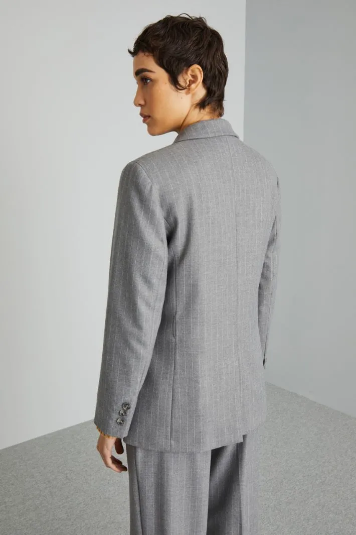 Blazer in saglia con cintura