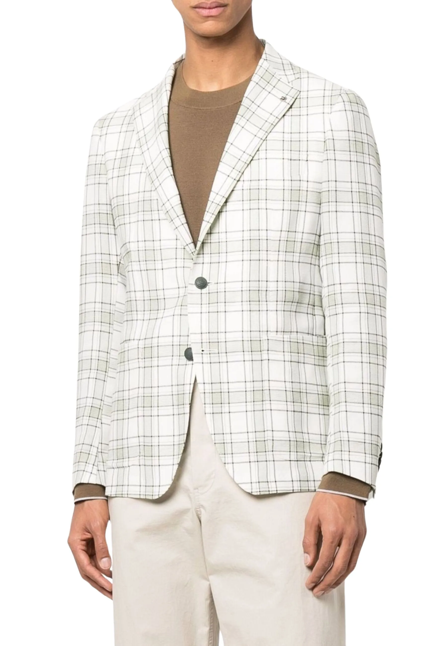 blazer monopetto a quadri