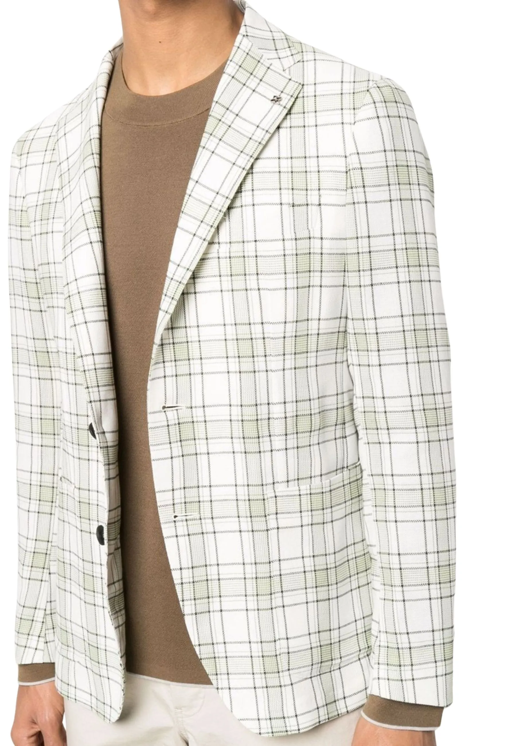 blazer monopetto a quadri