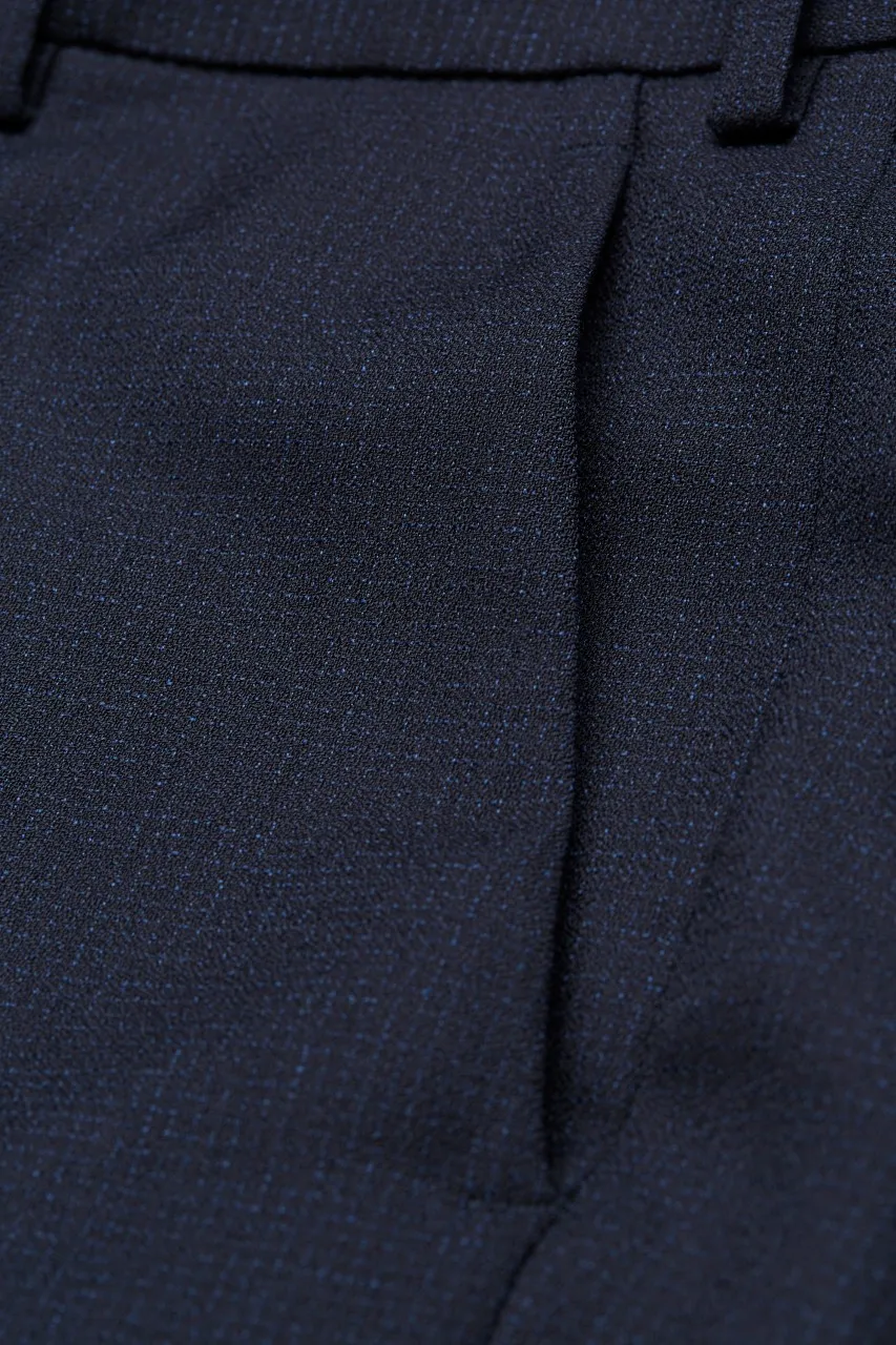 Blue digel checked trousers in pure wool