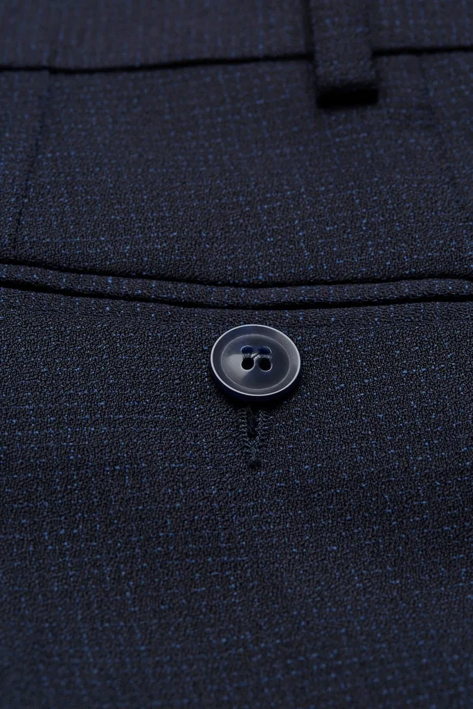 Blue digel checked trousers in pure wool