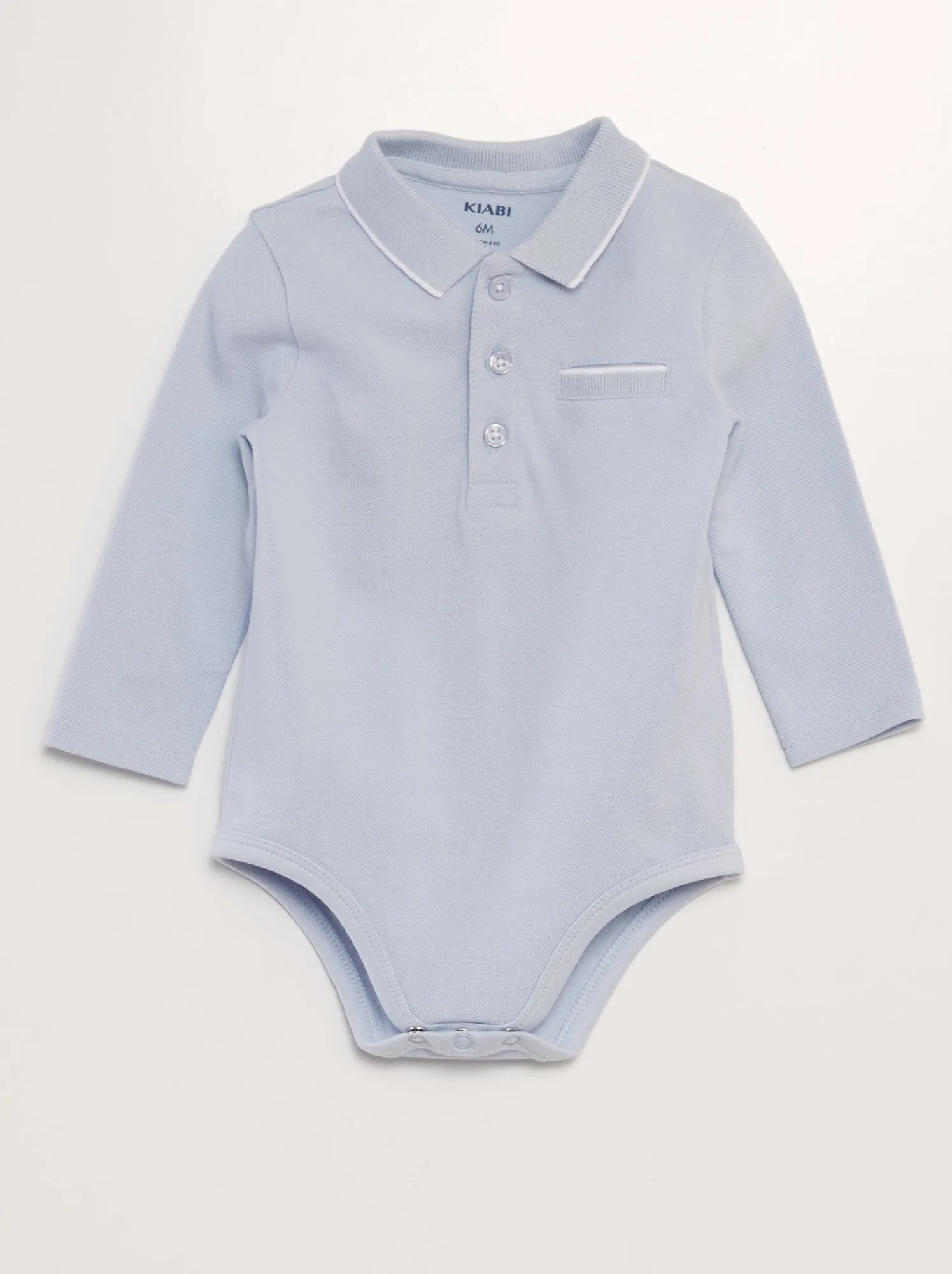 Body-polo a maniche lunghe - BLU