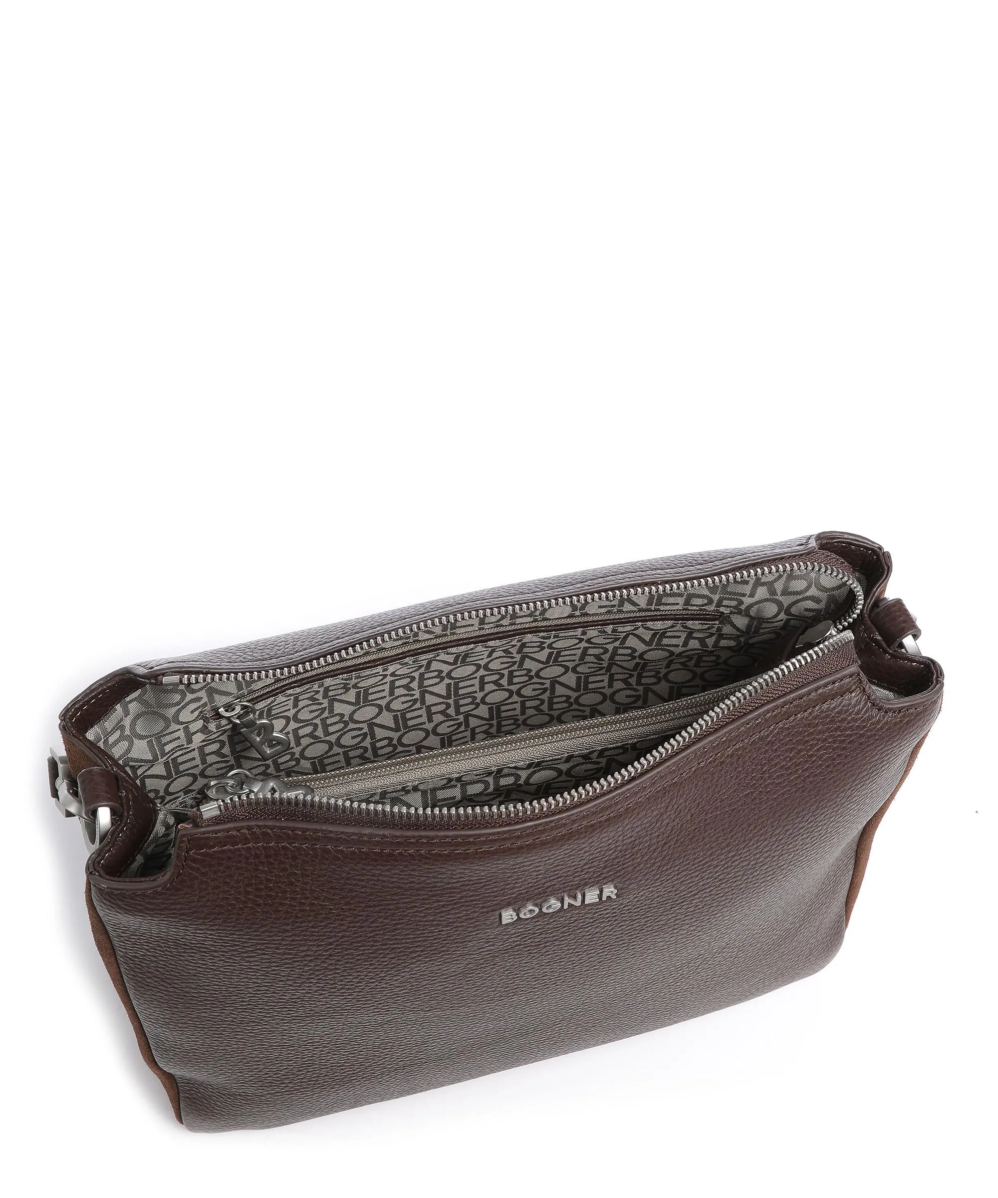  Bogner Andermatt Marie Borsa a spalla pelle granulata marrone scuro  