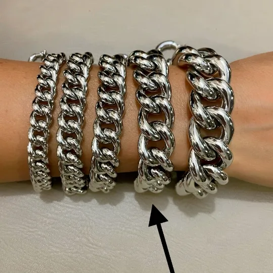 Bracciale Grumette media argento
