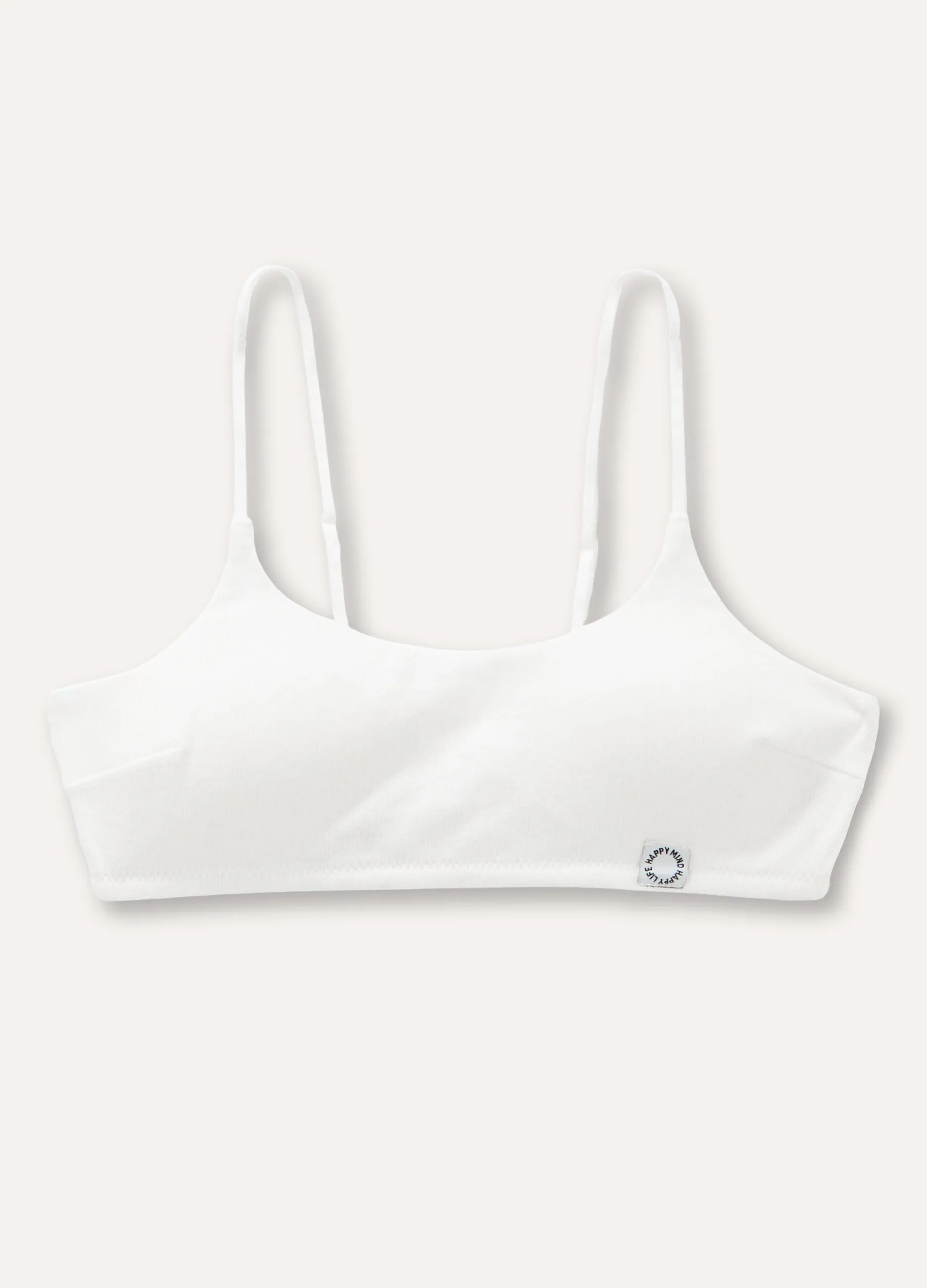 Bralette imbottita in costina di cotone stretch ragazza