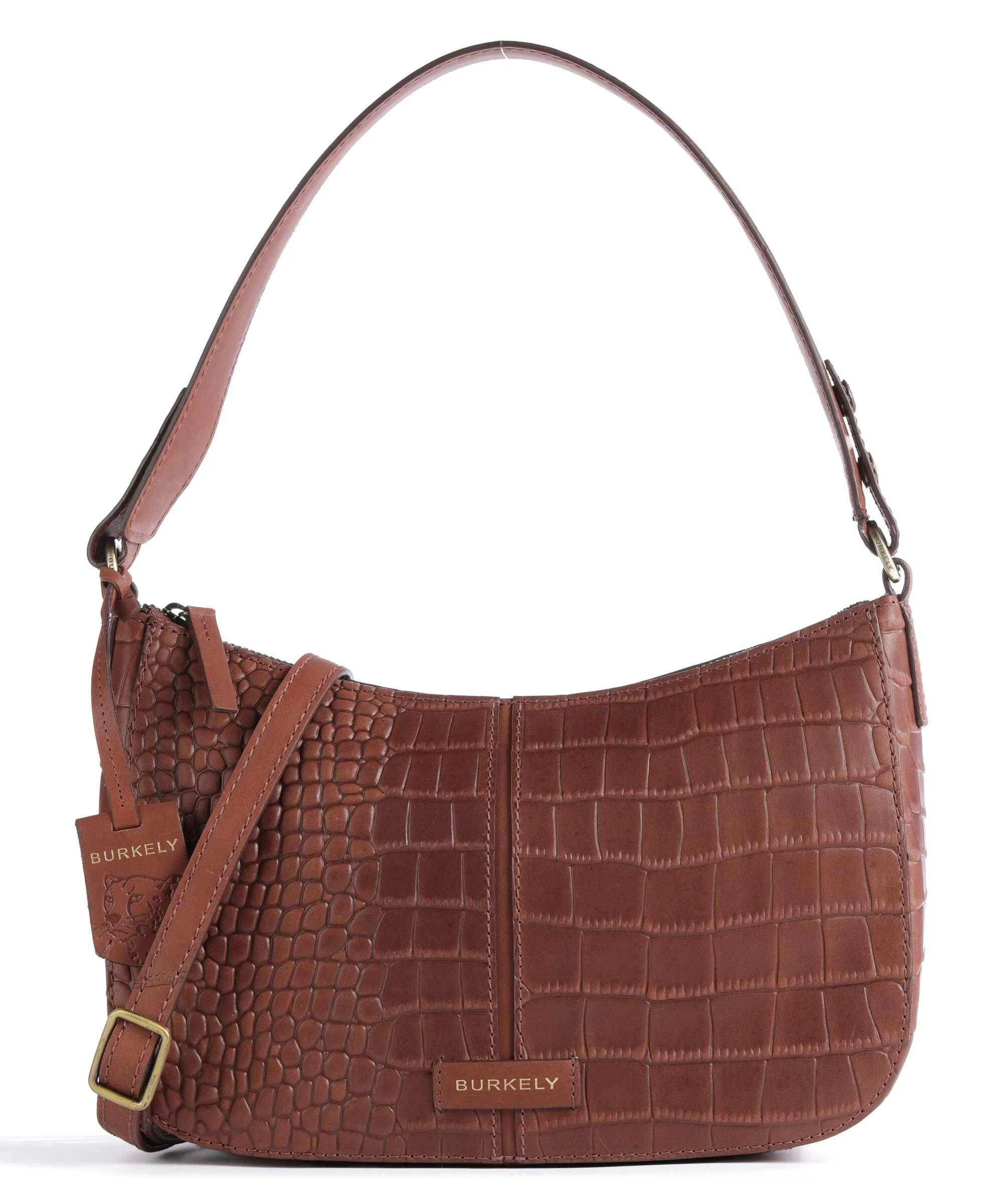  Burkely Cool Colbie Borsa a spalla pelle in rilievo marrone  