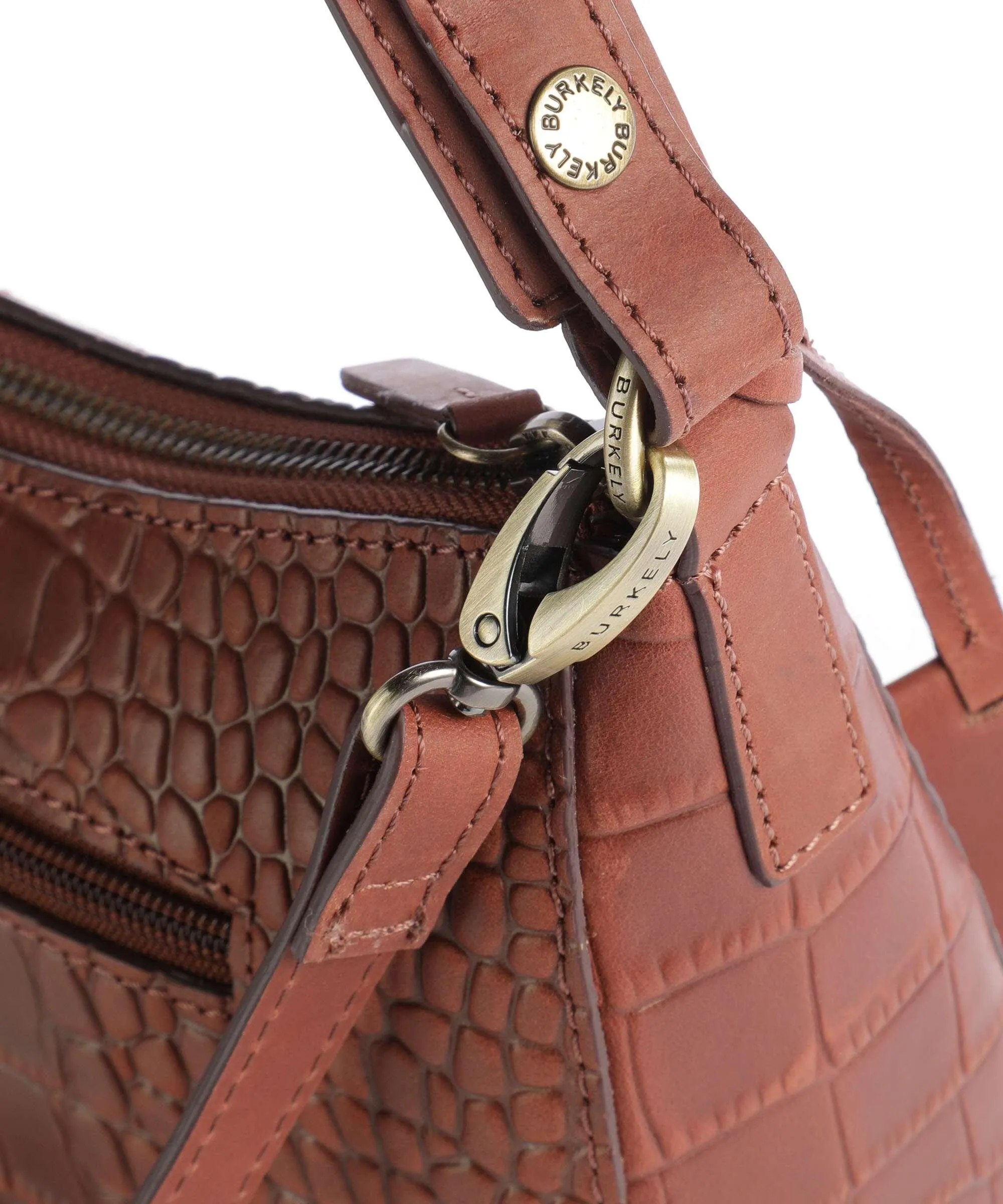  Burkely Cool Colbie Borsa a spalla pelle in rilievo marrone  